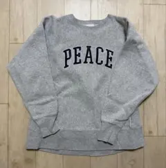 【beams】Champion PEACE トレーナー グレー