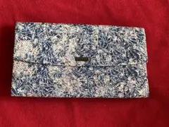 和装　花柄ネイビー クラッチバッグ