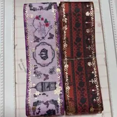 リボンセット 多色デザイン グログランリボン38mmまとめうり♡未使用