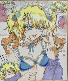 イラスト アナログ オリジナル 火の妖精 - メルカリ