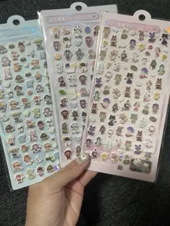 セール！ラブブ　ポップマートぷっくりシール　SP ディモ　Labubu 3枚