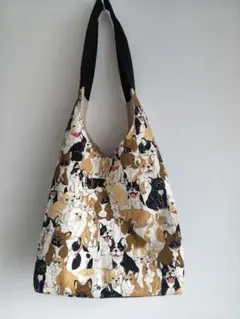 ハンドメイド♪ワンショルダーバック　フレンチブルドック柄