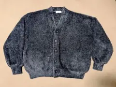 Loose シャギーニットカーディガン チャコールグレー S