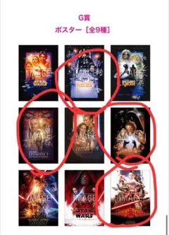 スターウォーズ　ハッピーくじ　ポスター4個