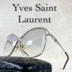 極美品　Yves Saint Laurent　ビンテージメガネ　シルバーフレーム