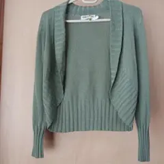 GEORGES RECH オリーブグリーン 長袖ボレロカーディガン サイズ38