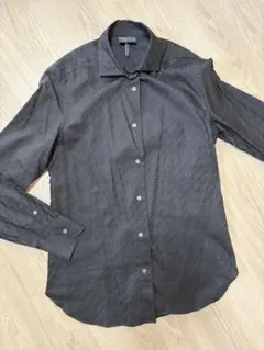 EMPORIO ARMANI ブラック柄入りシャツ