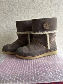 Tory Burch グレー ファー付きムートンブーツ値下げ交渉可能