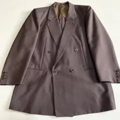 ✨美品✨イヴサンローラン スカートスーツ　ダブル　ウール　セットアップ　グレー SAINT LAURENT - イブサンローラン セットアップ スカートスーツ