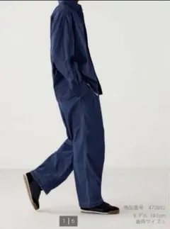 ユニクロC UNIQLO C ワイドパラシュートパンツ デニム　希少 L