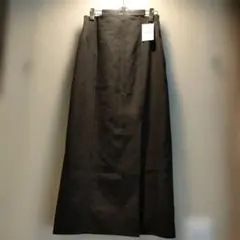 GRLブラック スリット入りロングスカート
