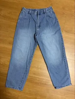 GU ジーユー デニムキャロットパンツ ブルーのサムネイル