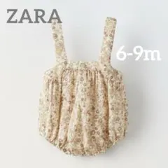 ZARA 花柄ロンパース 6-9m ガーゼ