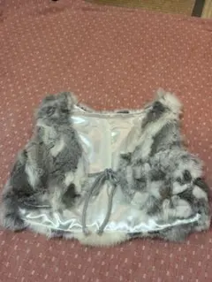 Freesia ファー ベスト Mサイズ グレー系