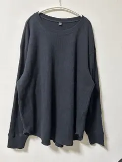UNIQLO ワッフルクールネック XXL ブラック