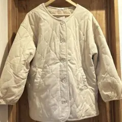 中綿キルトコーデュロイジャケット アイボリー