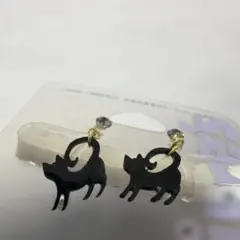 Claire's クレアーズ 黒猫 イヤリングのサムネイル