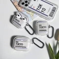 Air ticket pattern clear AirPods3 ケース