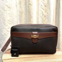 ✨新品（タグ付）✨dunhill ダンヒル セカンドバッグ PVC 本革 茶色