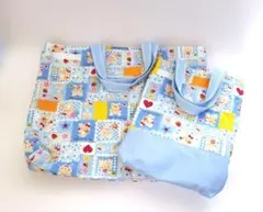 昭和レトロ柄★レッスンバッグ&シューズバッグ