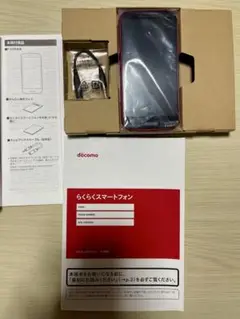 超美品SIMフリー　らくらくスマートフォンF-52B ピンク 箱、説明書、充電器