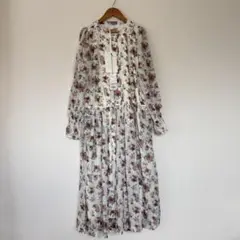 〇 n'Or ノアール 新品 サイズ1 花柄 ロングワンピース