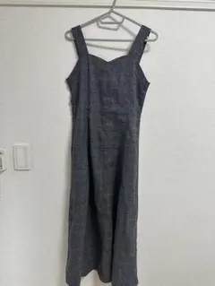 &.NOSTALGIA チェック柄 グレー ワンピース