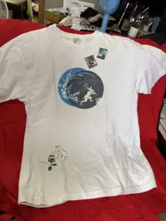 むかしむかし和柄 Tシャツ 月と兎 ホワイト