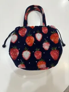 フェイラー ストロベリードット巾着バッグ いちご ストロベリードット 巾着 L/STD-257346(ネイビー): LOVERARY BY