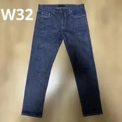 ユニクロ　スリムストレート　セルビッジ　カイハラデニム　W32