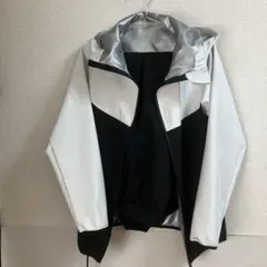 SMARTY フード付きウィンドブレーカー 白/黒　　最終価格