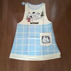 MOOMIN エプロン 水色チェック柄のサムネイル