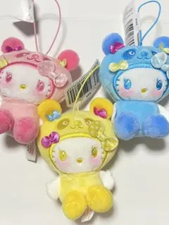パンダハローキティ リボンいっぱいマスコット 全3種セット