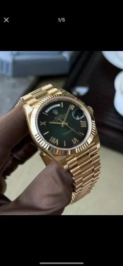 ROLEX 自動巻き腕時計 ゴールド ブラック