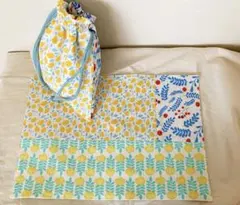 ハンドメイド　給食袋　ランチョンマット　給食セット　ランチマット　入園入学　花柄