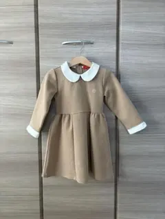 【美品】ポロラルフローレン　PL刺繍入りベージュワンピース