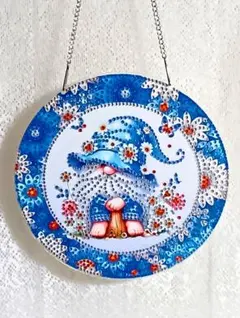 青い帽子のエルフ 壁飾り ルームオーナメント インテリア