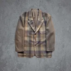 archive check warm color jacket y2k