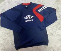 アンブロ umbro 長袖シャツ ネイビー/レッド　Lサイズ