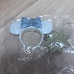 ディズニーリゾート　ミニチュア　カチューシャ　ミニーちゃん　キーホルダー