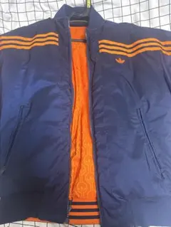 アディダス リバーシブルジャケット ネイビー/オレンジ