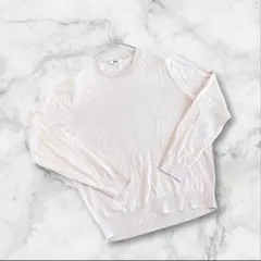 ユニクロ　長袖ニット　ピンク　綿100% Lサイズ