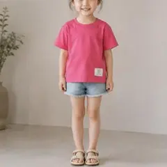 キッズ ピンク 半袖 Tシャツ トップス