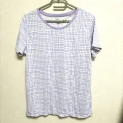 UNIQLO SPRZ NY ドライEXクルーネックT　 L 紫 未使用　幾何学