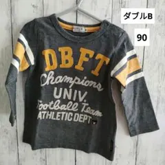 ミキハウス　90　長袖　日本製　ダブルビー　ワッペン