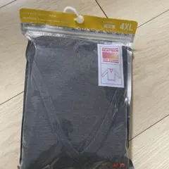 HEATTECH Vネック九分袖Tシャツ 4XL ダークグレー