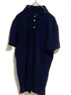 【CAMICIANISTA】ネイビー ポロシャツ 半袖 M