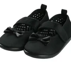 美品　 黒リボン付き シューズ 14cm