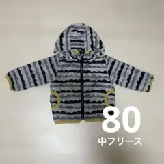 80 裏起毛ジャンパー フード付き アウター グレー ナイロンジャケット