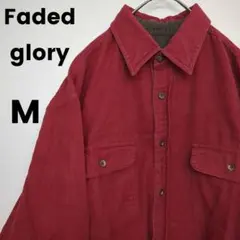 US古着 Faded glory フランネルシャツ M レッド